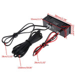 3 in 1 Car Temperature Clock Voltmeter | Luminous Digital Gauge for 12V Vehicles additional angle