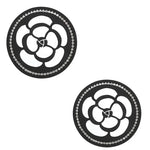 2PCS of Diamond Car Coasters, Tea Flower Car Cup Holders, Silicone Anti Slip Coasters, G detail view