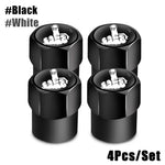 Red Skull Valve Stem Caps | 4-Pack Aluminum Alloy Tire Valve Covers for Cars, Trucks, Mo detail view