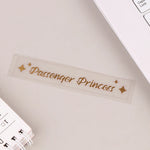Passenger Princess Star Mirror Decal | Personalized Car Rearview Mirror Sticker close-up view