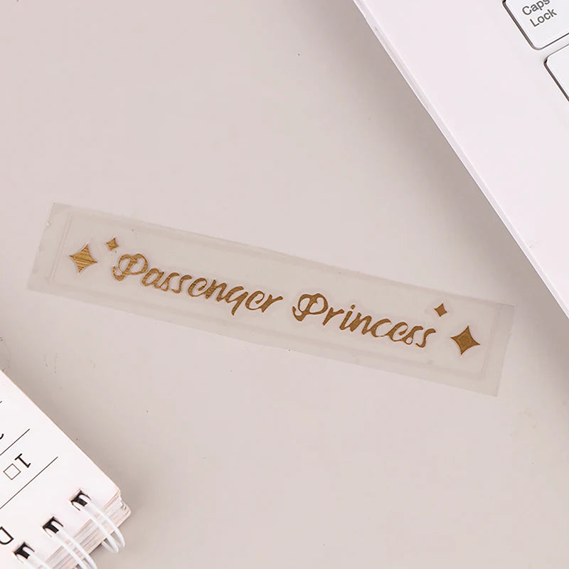 Passenger Princess Star Mirror Decal | Personalized Car Rearview Mirror Sticker close-up view