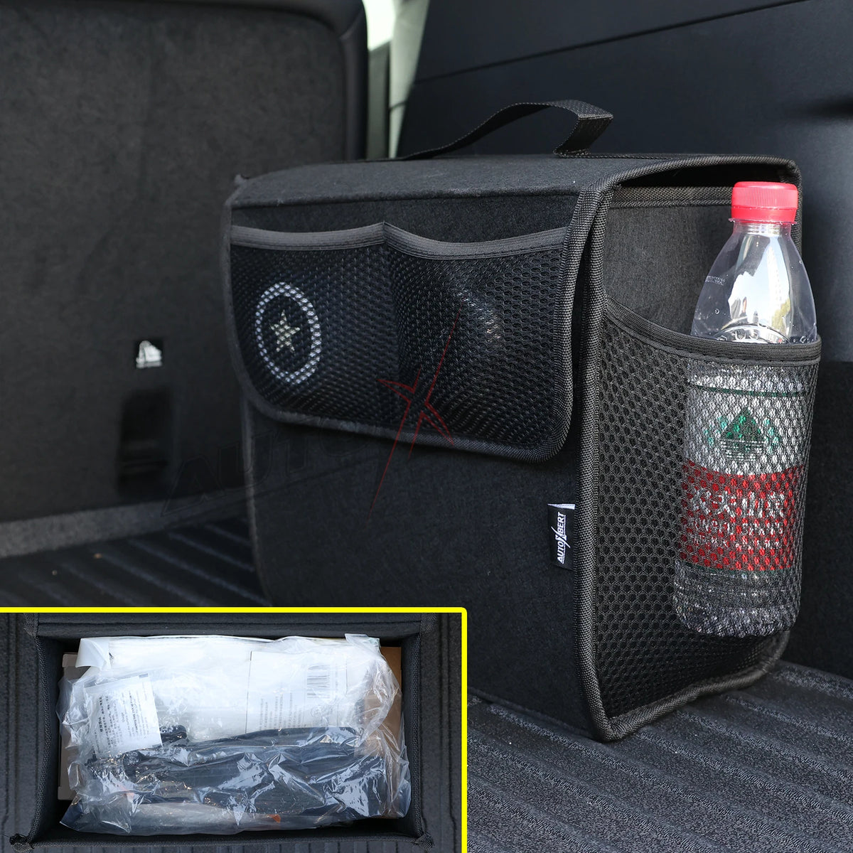 Felt Car Trunk Organizer Foldable Storage Box close-up view