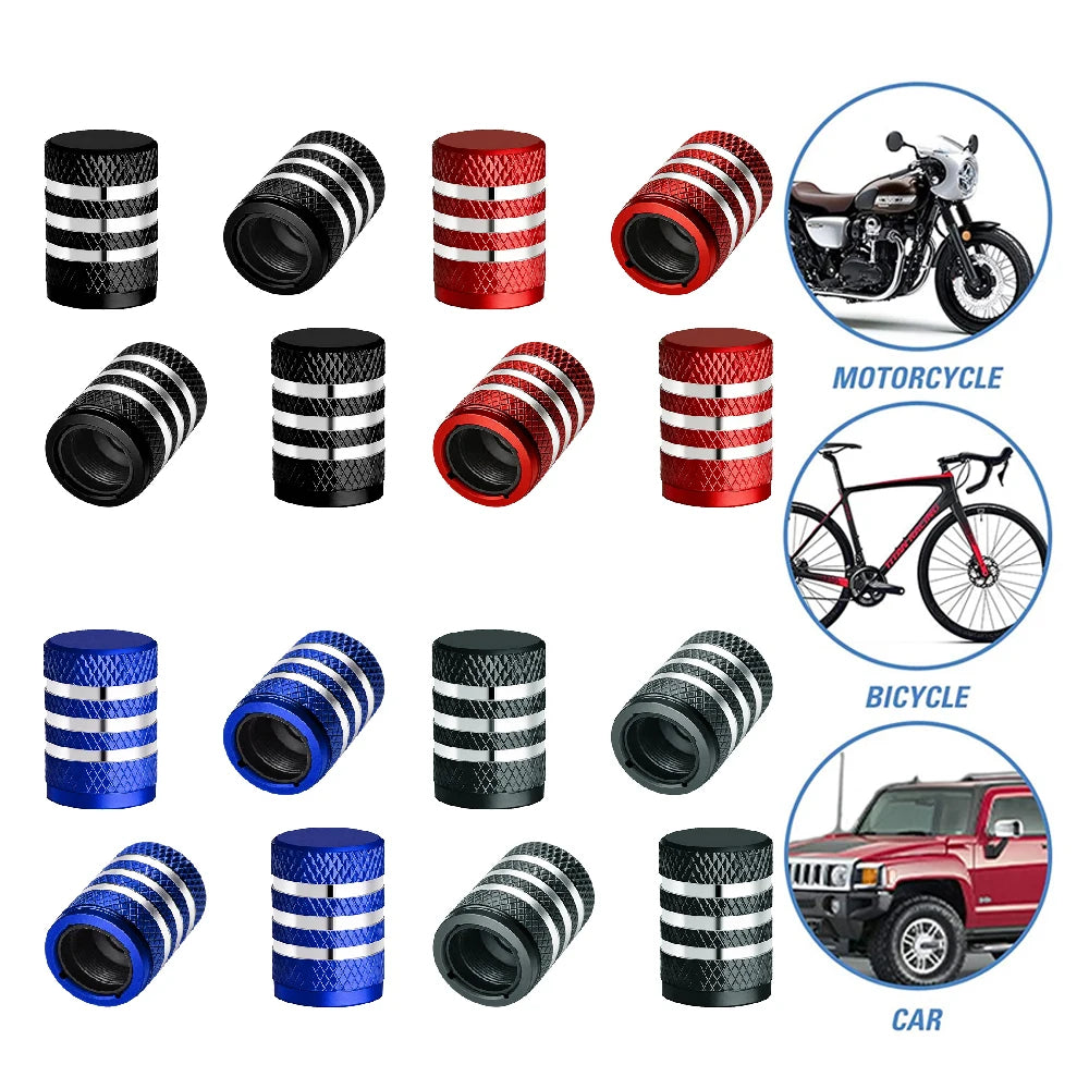 4PCS Tire Valve Stem Cap | Metal Tire Air Caps with Plastic Liner Corrosion Resistant Le detail view