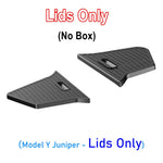 USVOTOV Tesla Model Y Juniper 2025 Trunk Organizer – TPE Rear Trunk Side Storage Bins lifestyle view