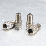 4Pcs Double Seal Flow Through Valve Stem Tire Caps | Inflate Thru for High Pressure Tr close-up view