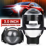 2PCS 3 Inch Bi LED Projector Headlights Lenses | 130W 60000LM Upgrade for Hella LED Lights