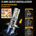 H7 H4 LED Canbus Headlight Bulb 1000W Ultra Powerful Spotlight Motorcycle Lamp Ampoule close-up view