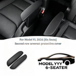 For Tesla Model YL Six Seats Second Row Armrest Protective Cover Silicone Handrail Elbow Support Dir