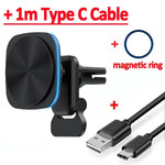 RGB LED Magnetic Wireless Charger Car Phone Holder | Fast Charging Mount for iPhone 1 lifestyle view