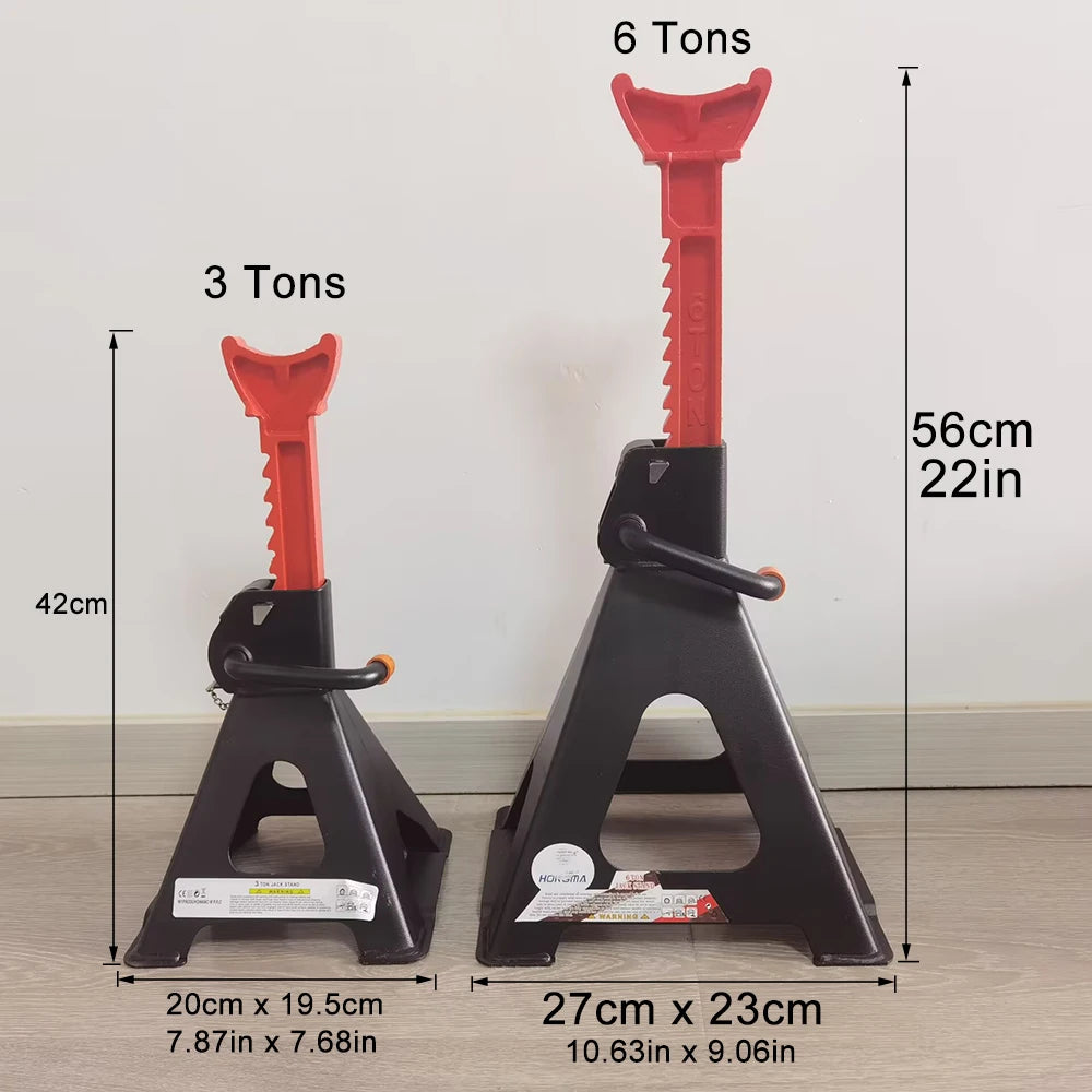 Jack Stands 6 Ton 6000 lbs Capacity Car Jack Stands Double Locking Adjustable Height for detail view