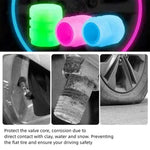 20Pc Luminous Valve Caps Fluorescent Night Glowing Decor Car Motorcycle Bicycle Wheel Hu detail view