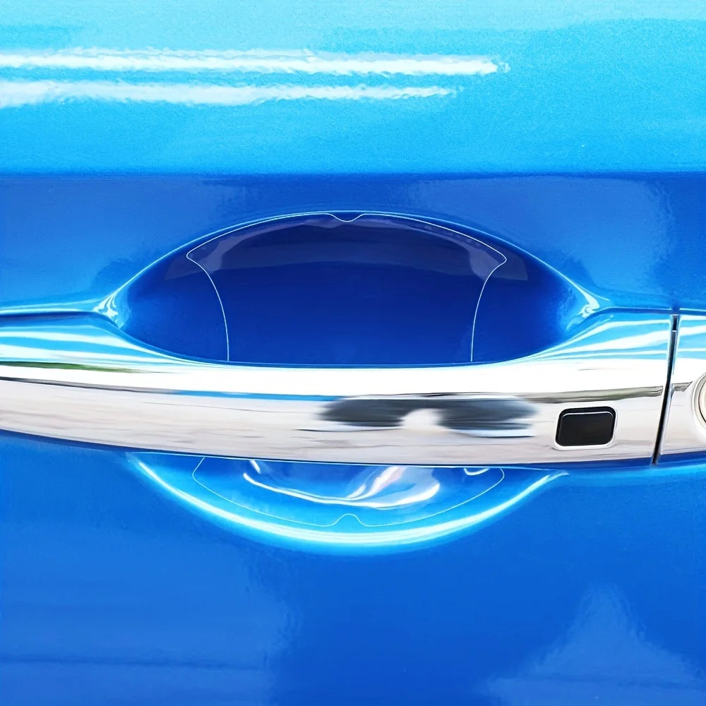 5pcs universal Invisible Car Door Handle Scratches Automobile Shakes Protective Vinyl lifestyle view