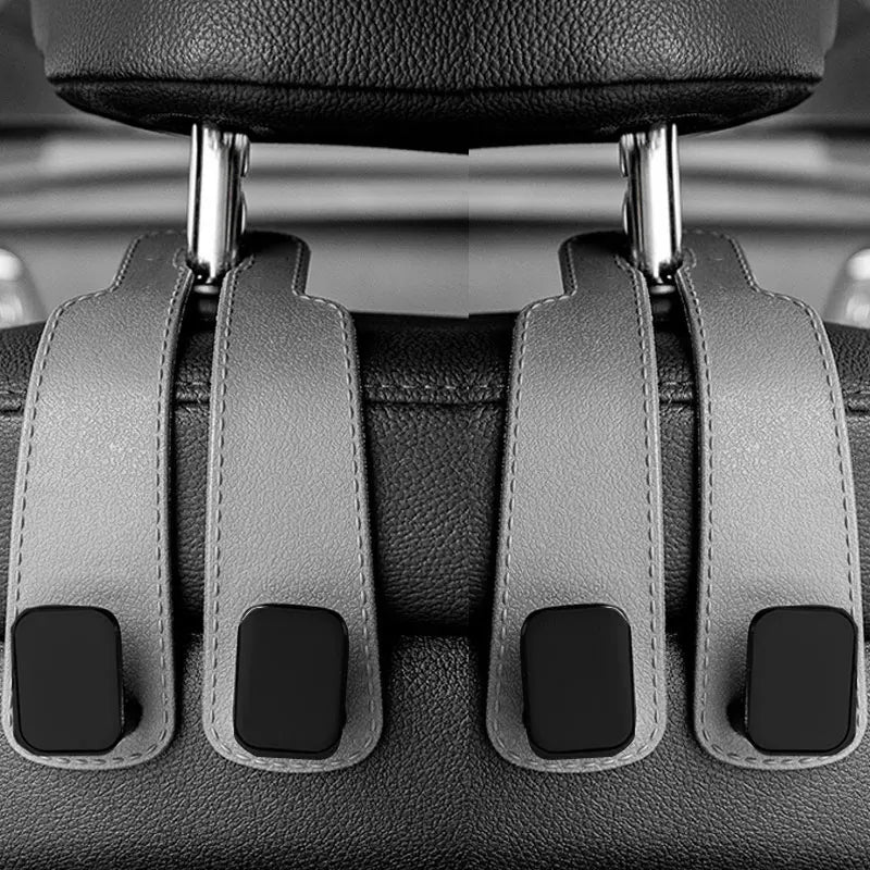 Car Headrest Hooks Hanger for Bags Seat Back Organizer Holder Clips Auto Fastener Hoo lifestyle view