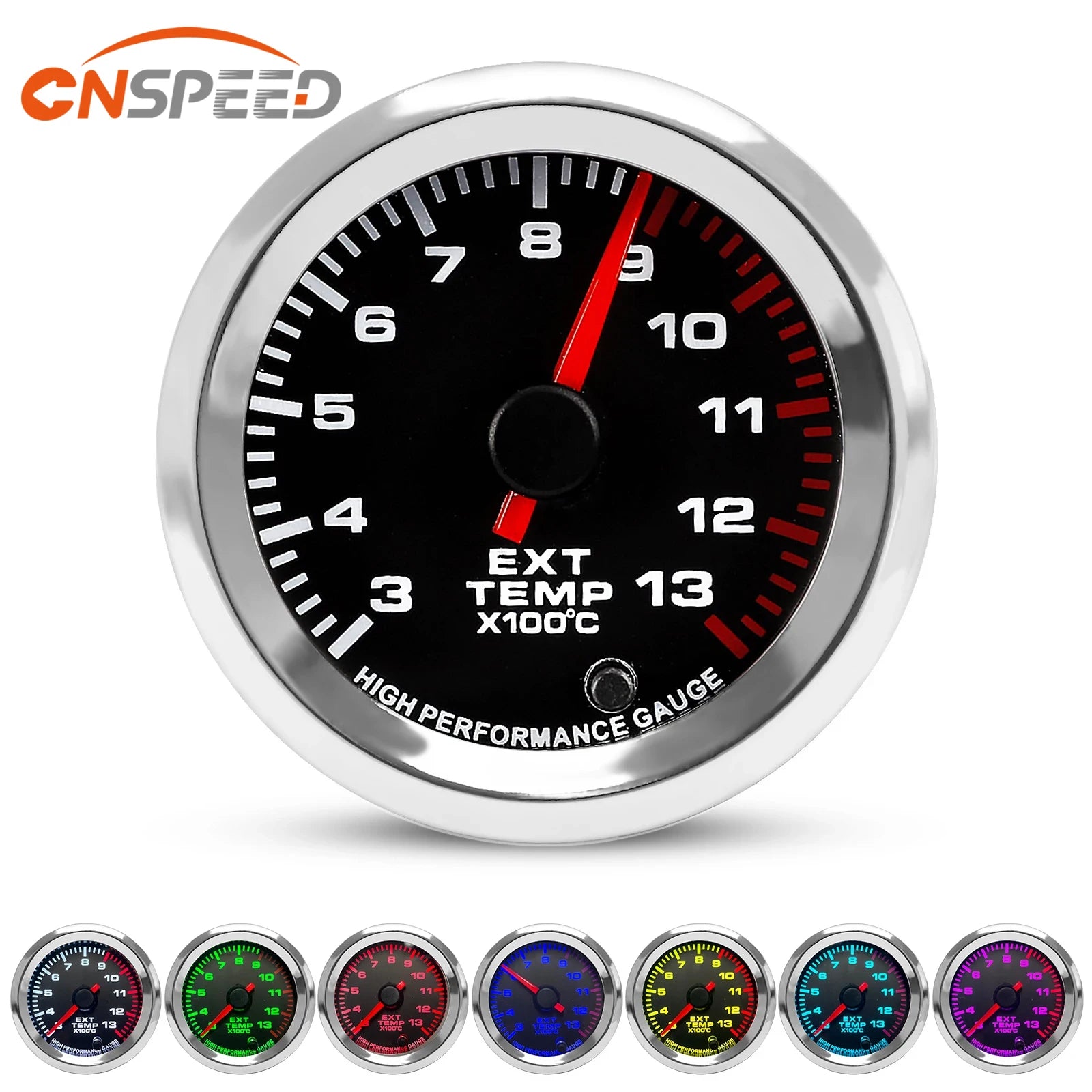2'' 52mm 1/8 NPT Car Exhaust Gas Temp Gauge | 300-1300 Celsius EGT Gauge Meter with Stepper Motor