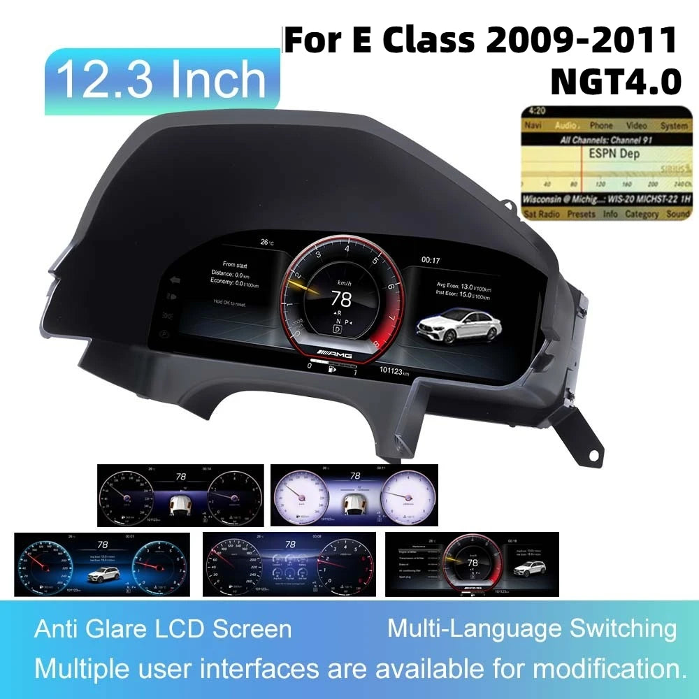 12.3 Inch Digital Dashboard Cluster for Mercedes Benz E/A/C Class W212 W207 W176 GLA CLA GLC W205 X2