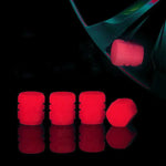 Luminous Valve Caps Fluorescent Night Car Tire Valve Caps Motorcycle Bike Glowing Deco close-up view