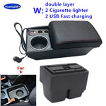 For Ford Fiesta Armrest Box For Ford Fiesta MK7 Car Armrest 2009-2017 Storage Box Interior Dedicated Retrofit Car Accessories