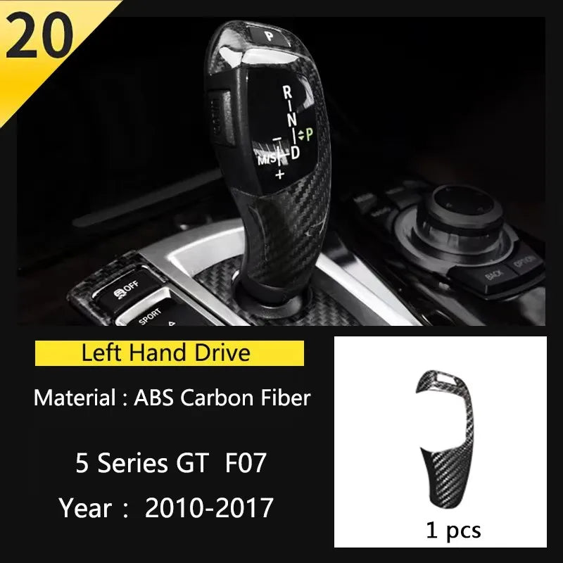 For BMW 5 Series GT F07 528 535i Carbon Fiber Car Styling Center Console Lid Armrest Box Trim Protective Cover Auto Accessories