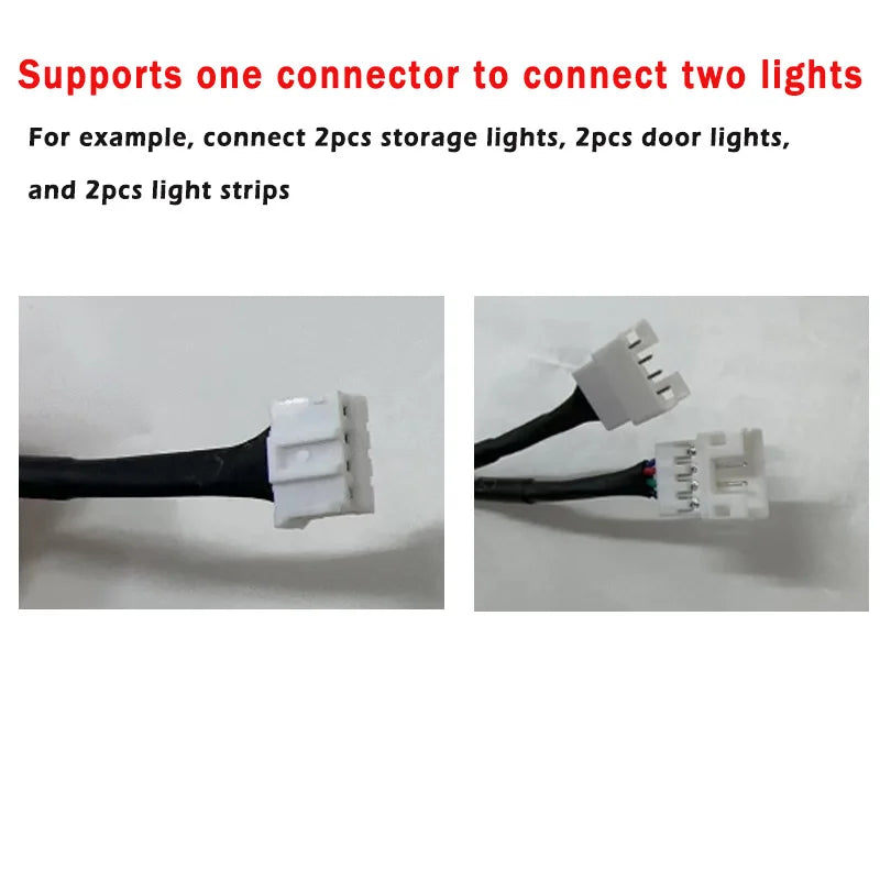 Car Ambient Light Extended Line Dual Connection Extension Cable Support Connect Storage light Door light Speakers Lights Strips
