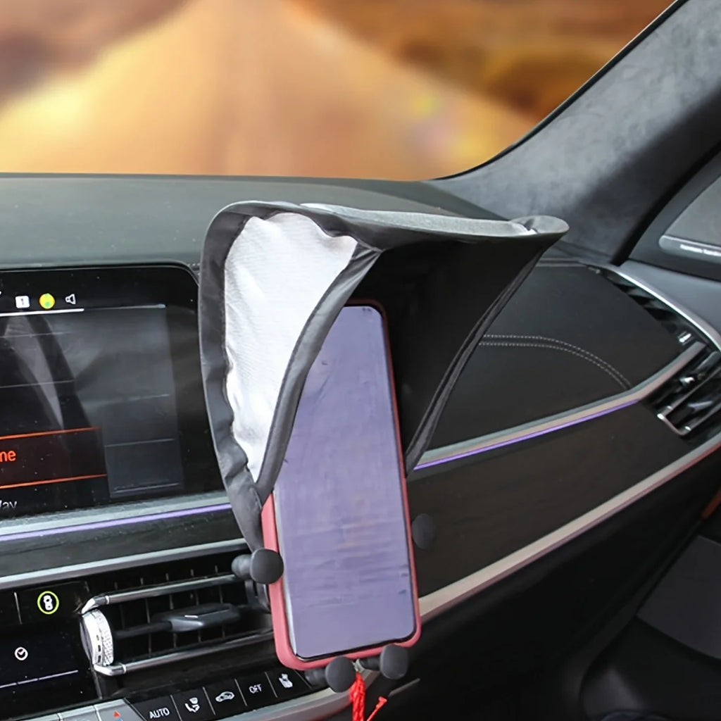 Car Dashboard Phone Sunshade, Vertical Sunshade for Dashboard Phone, Car Phone Umbrella, Navigation