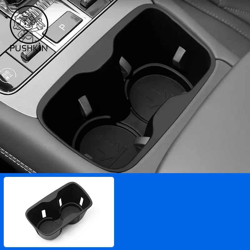 BYD Sealion 7 2024 2025 Center Console Organizer | Cup Holder & Rear Screen Storage Box detail view