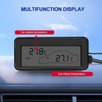 DC 12V Car Mini LCD Digital Thermometer | Dual Temperature Sensor with 1.5M Probe detail view