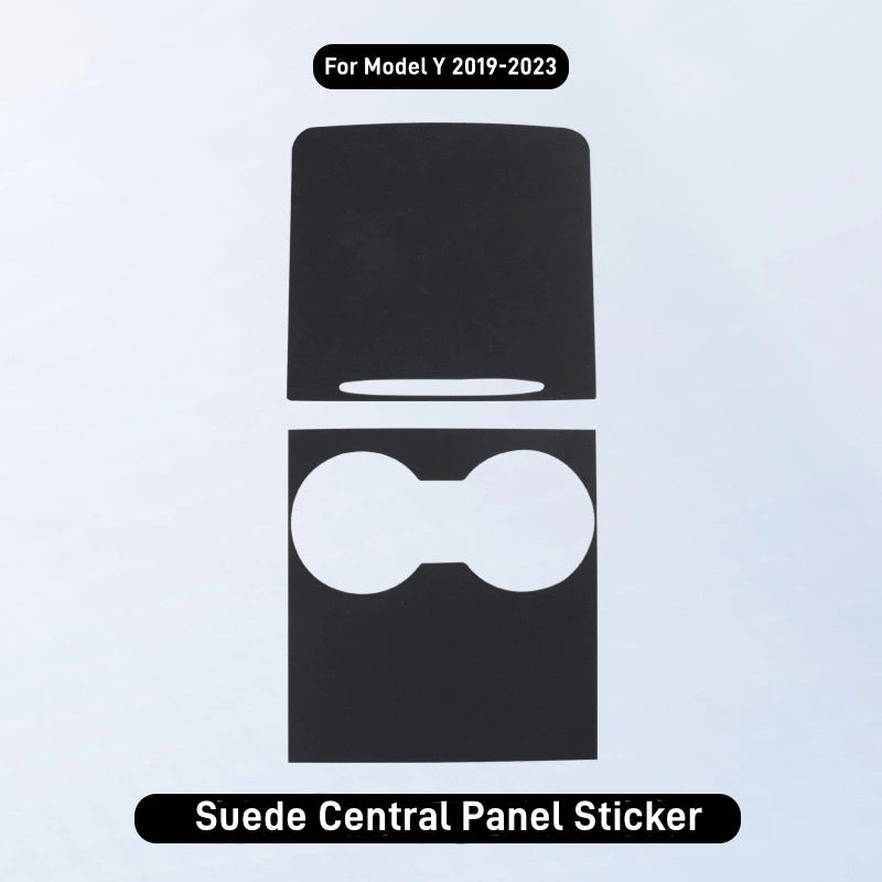 Suede Central Panel Sticker for Tesla Model 3 Y 2021-2023 Model Y Juniper / 3 Highland 2024-2026 Center Console Protector Cover