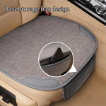 Car Breathable Flax Seat Cover Universal Front Seat Anti Dust Anti Scratch Protector C close-up view