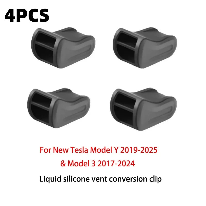2025 Launch For Tesla MODEL 3 Highland Y Silicone Car Air Vent Air Freshener Adapter Air Outlet Aromatherapy Fragrance Clip