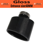Oval Gloss Carbon Fiber Universal Car Muffler Tip Exhaust Pipe Nozzle Decoration | Sta close-up view