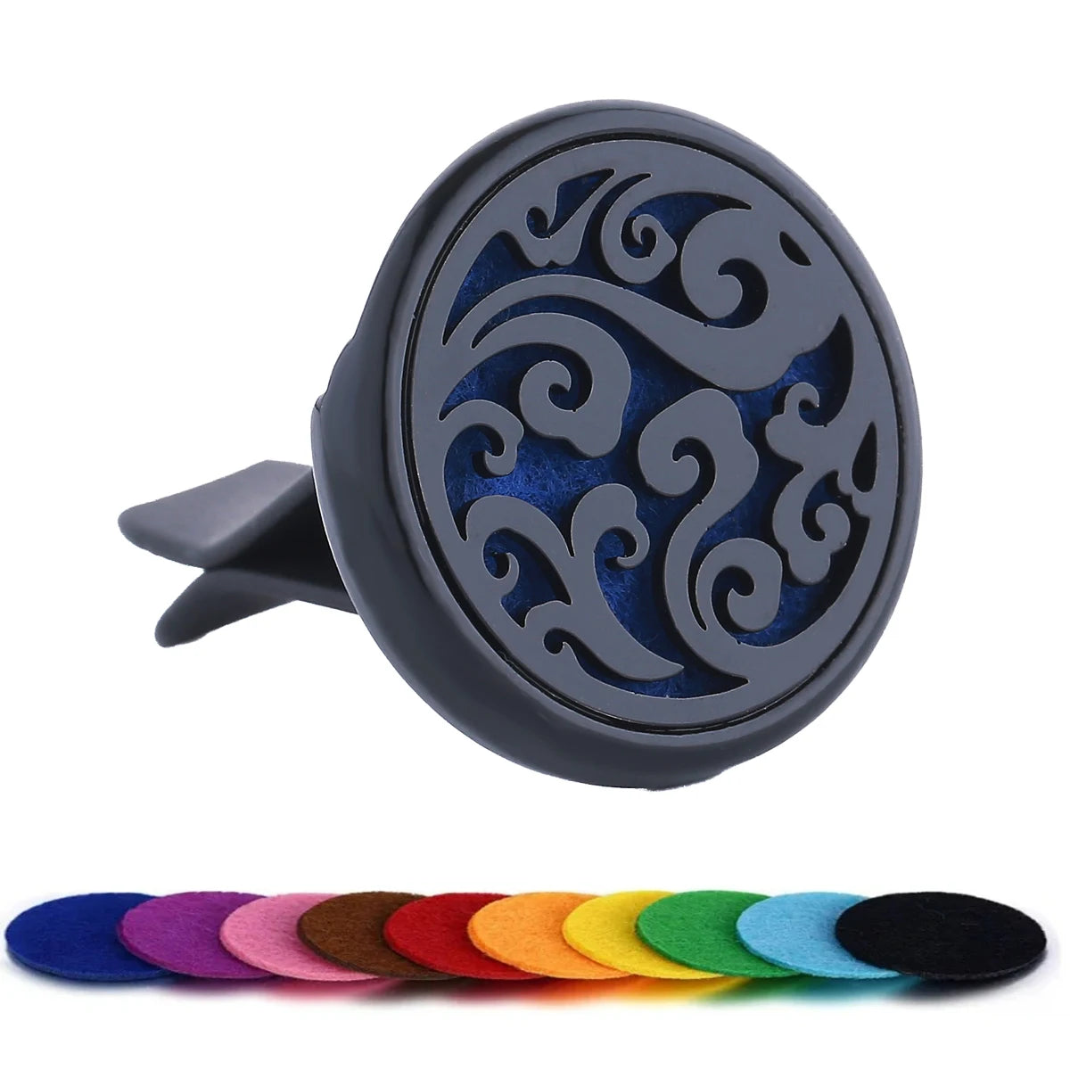 Refillable Car Air Freshener | Vent Clip Diffuser with 10 Gaskets additional angle