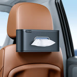 1pc Car Tissue Box, Vehicle-mounted Tissue Box, Car Tissue Dispenser, Multi-functional Elastic Band Leather, for Center Console
