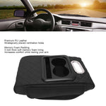 Car Center Console Armrest Pillow Memory Foam Auto Armrest Box with Cup Holder Tissue Box for SUVs Trucks and Cars