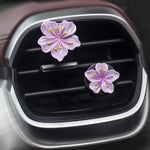 2Pcs Car Perfume Clip Flower Air Freshener | Cherry Blossom Peach Blossom Car Decor lifestyle view