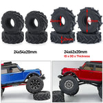 AXSPEED 4PCS 1.0" Rubber Tyres Mud Terrain Wheel Tires 50/54/58/62/64/65mm for 1/18 1/24 detail view