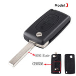 2 / 3 / 4 Buttons Remote Key Case Fit for Peugeot 207 307 308 407 607 807 Citroen C2 C close-up view