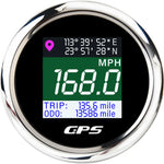 52mm GPS Speedometer Odometer | LCD Speed Gauge with GPS Antenna for Boat Car Motorcyc close-up view