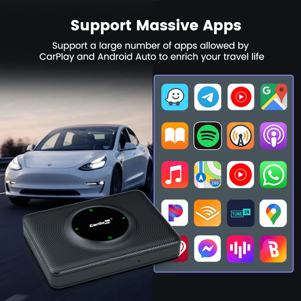 CarlinKit Wireless CarPlay Android Auto Adapter for Tesla Model 3 Y S X | Auto Connect S detail view