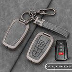 Leather Remote Key Chain Ring Case Cover Shell Protect For Toyota CHR Camry Corolla RAV4 detail view