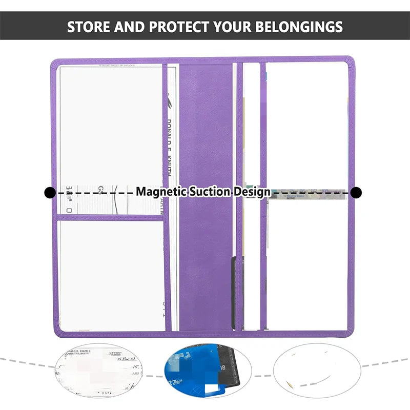 Car Registration & Insurance Card Holder with Magnetic Shut, Vehicle Glove Box Car Org close-up view