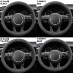 Car Steering Wheel Covers Cowhide Suede Steering Wheel Cover Wrap Universal 37-38cm B lifestyle view