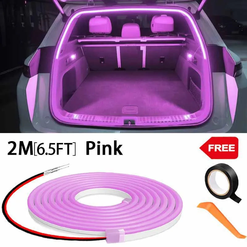 Car High Brightness Trunk Lighting Ambient Light Interior Decoration LED Wiring Fre additional angle