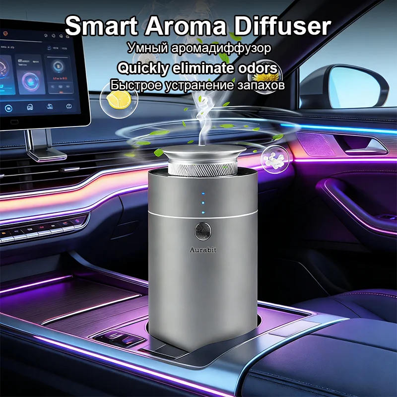 Smart Car Aroma Diffuser Auto Start Stop | Dual Mode Air Freshener for Vehicle and Home
