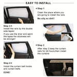 Car Window Shades 2pcs Universal Foldable Sun Visor UV Protection lifestyle view