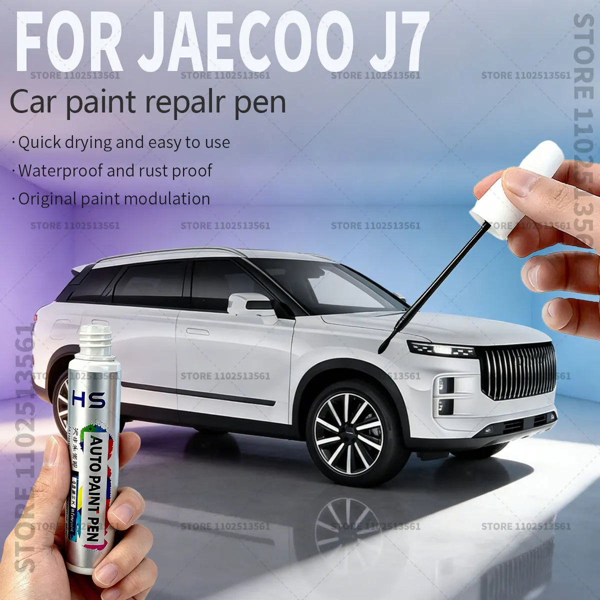 Paint Repair Pen Touch Up Scratch Remover DIY Car Accessories Pearl white Glacier Silver Green Black
