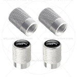 For Ford Puma Cougar Emblem MK3 MK5 MK6 MK4 ST Line 4Pcs Aluminum Car Tire Valve Caps close-up view