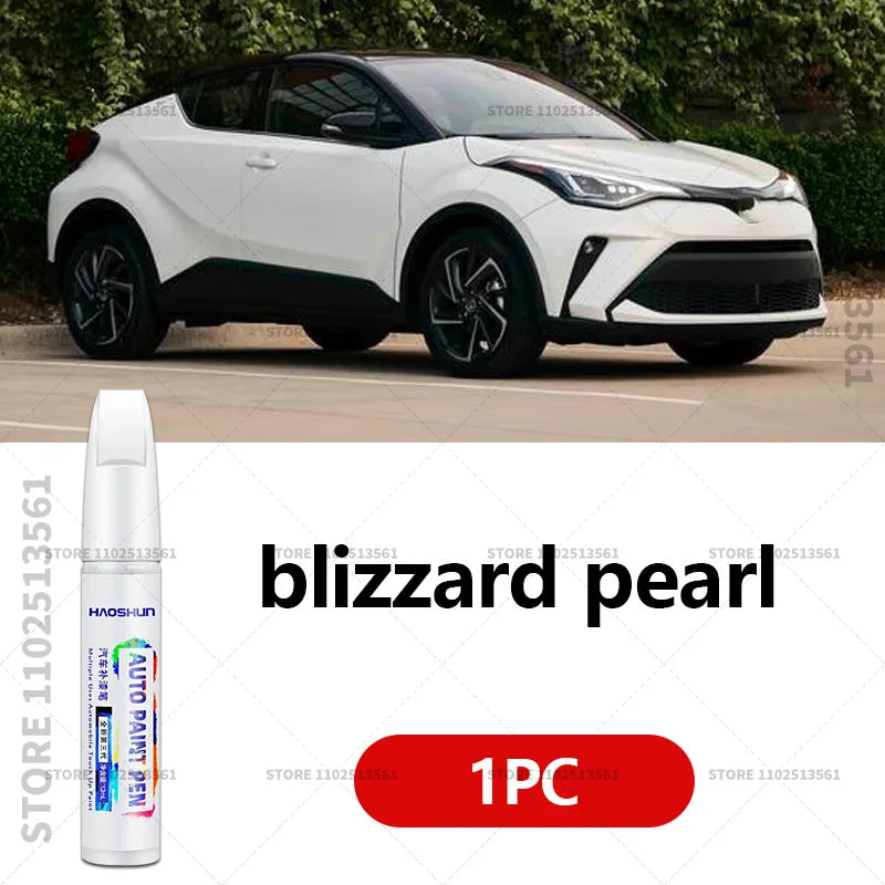 For Toyota CHR Paint Repair Pen Touch Up Scratch Remover DIY Car Accessories White Bla close-up view