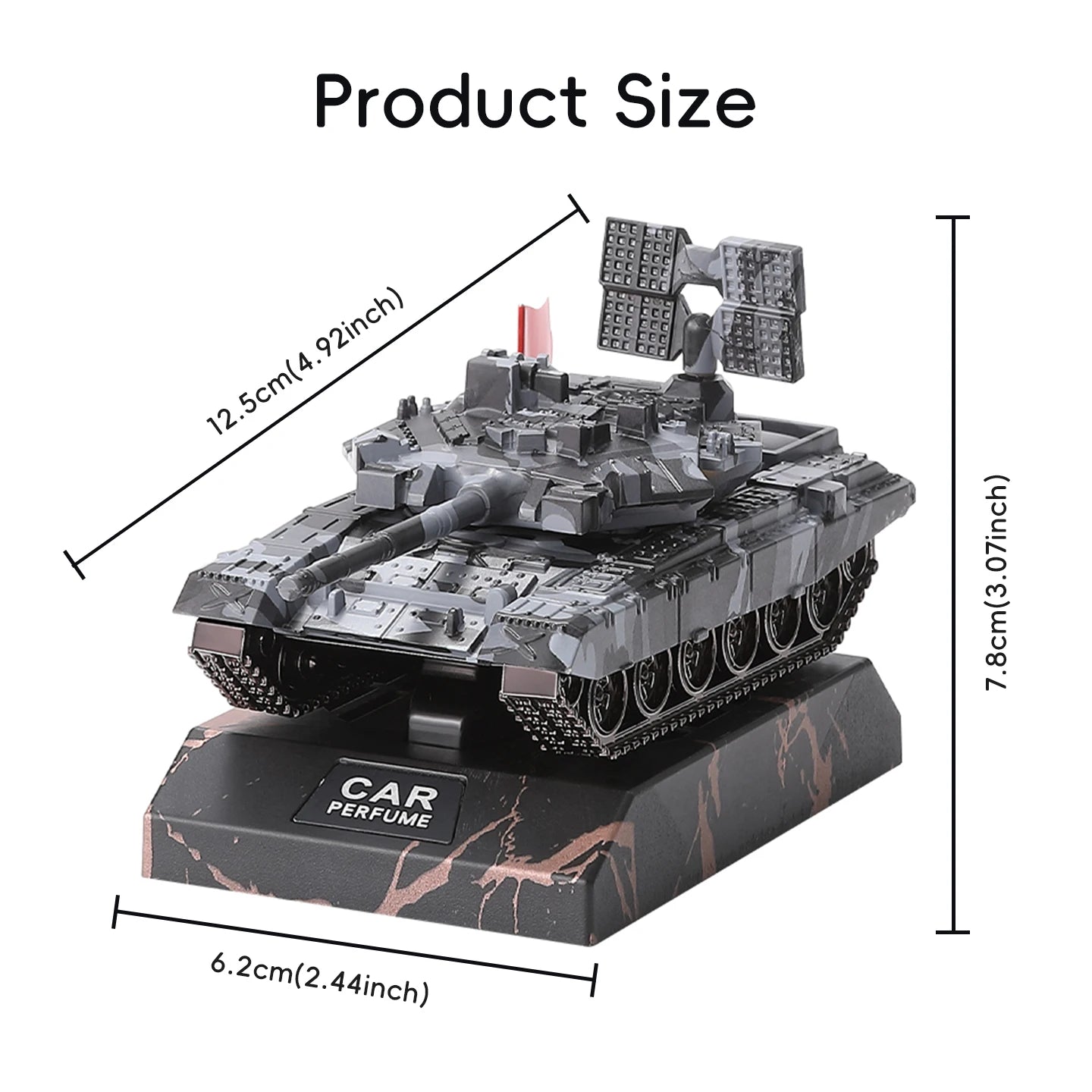 No Perfume DIY Fragrance Diffuser Drift Tank Model Car Air Freshener | Cool Ornamen additional angle