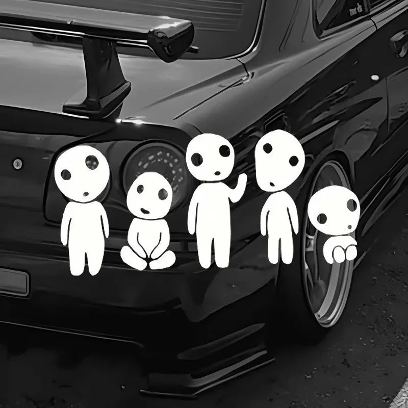 Car Body Alien Car Stickers And Decals Funny Decal Car Window Decoration Vinyl Sticker close-up view