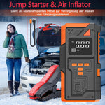 Portable Car Jump Starter with Air Pump 5000A Peak | 10.5 Bar Auto Tyre Inflator and Battery Starter